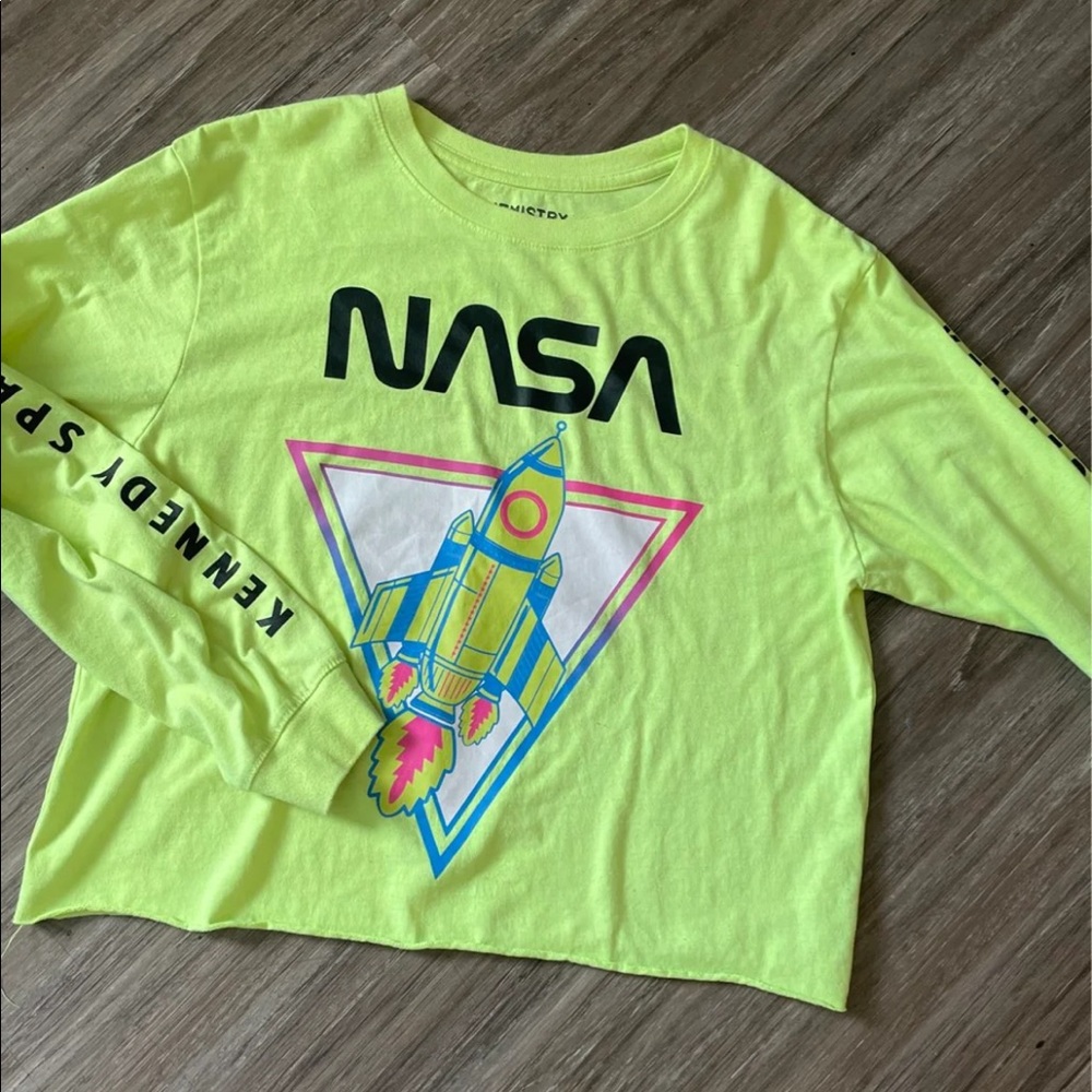 NASA cut off long sleeve T-shirt